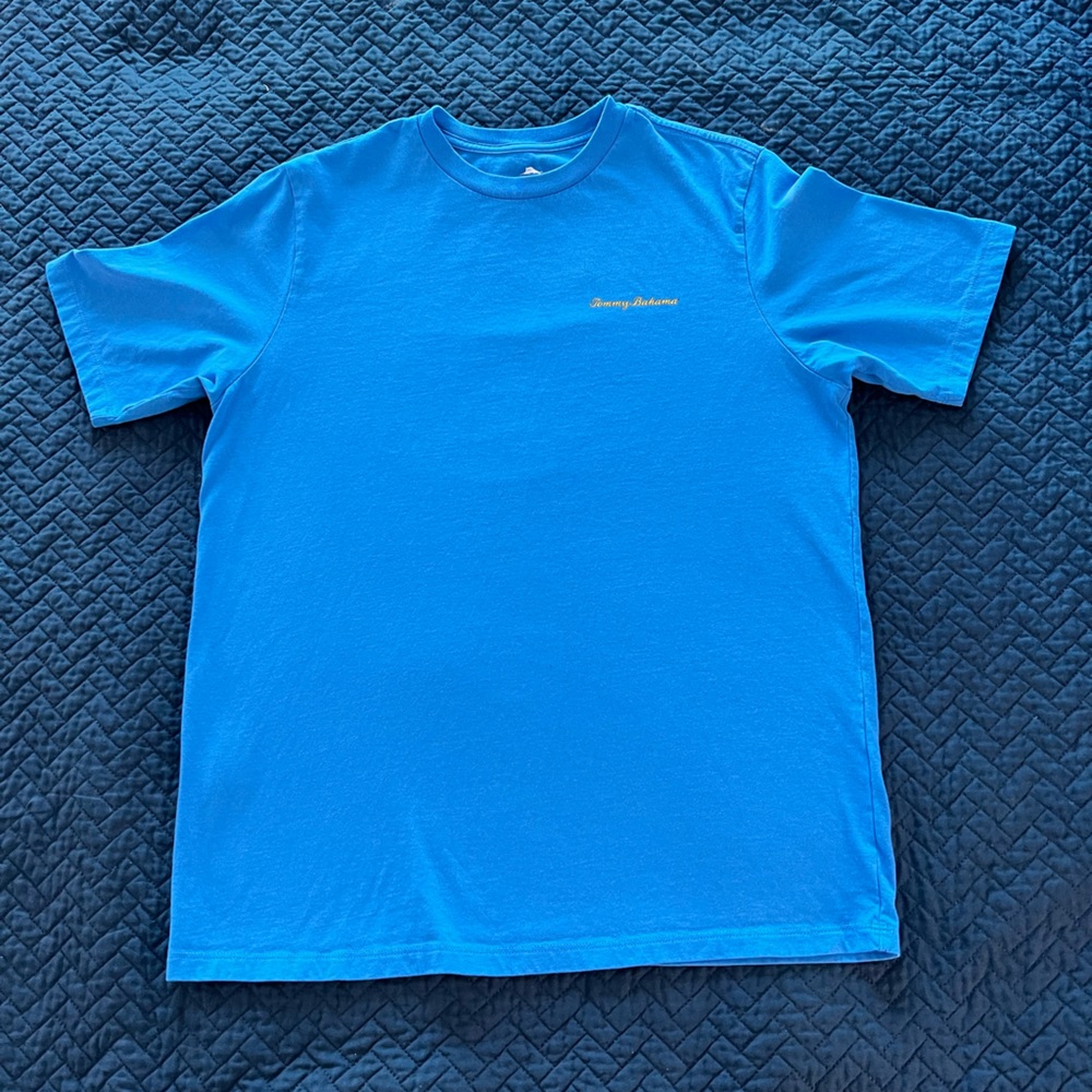 Tommy Bahama Blue Graphic Yacht Tshirt Size S - Picture 3 of 7